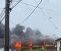 Incêndio na garagem da Prefeitura de Boca da Mata destrói ônibus e mobiliza moradores
