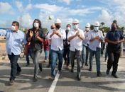 Viaduto que será "batizado" por Bolsonaro foi inaugurado em 2020 e está em pleno funcionamento 