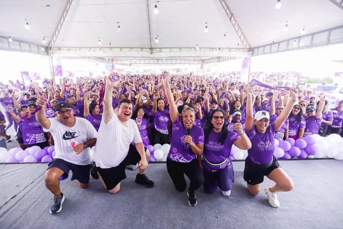 Mais de 3 mil mulheres movimentam Rio Largo na caminhada Move Mulher pelo Agosto Lilás