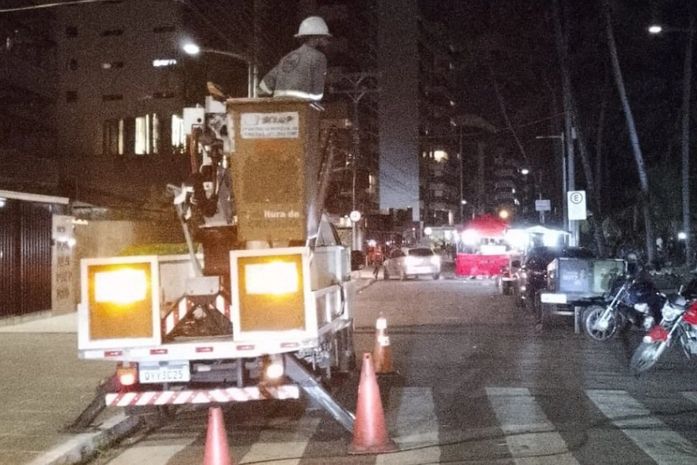 Furto de energia deixou parte da orla às escuras nas prévias carnavalescas, denuncia Sima