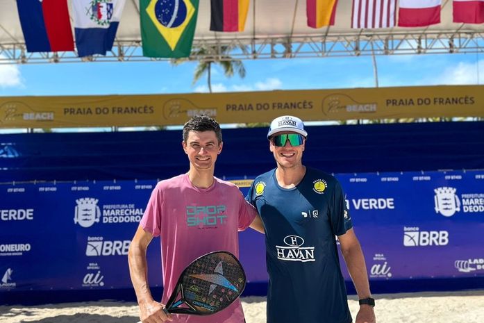 Embalados, André Baran e russo Burmakin chegam confiantes para o Pure Beach, na Praia do Francês: 'Lugar especial'