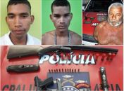 Polícia prende trio suspeito de homicídios e tráfico 
