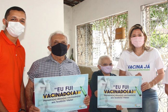 Covid-19: Idosos se alegram com início da vacinação em Teotônio Vilela