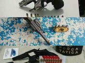 Polícia Militar prende três suspeitos de porte ilegal de arma