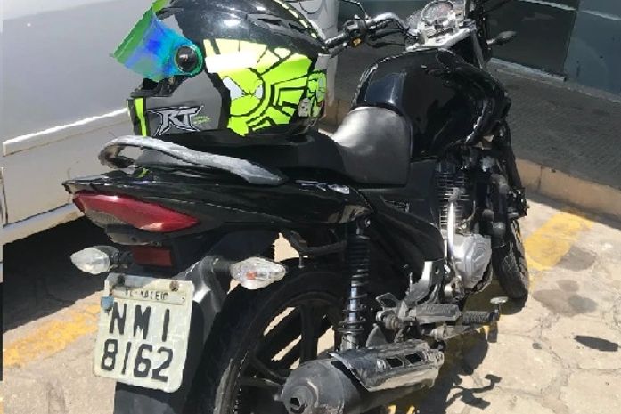 Motocicleta utilizada nos assaltos