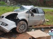 Motorista fica levemente ferido após capotamento na BR 101 em Joaquim Gomes