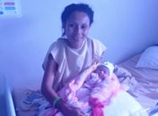 Juliana e a bebê Maria Eloá