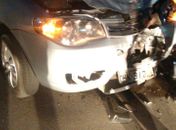 Colisão entre carro e motocicleta deixa grávida ferida em Teotônio Vilela