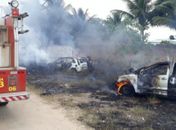 Incêndio destrói veículos no pátio da Delegacia de Acidentes de Arapiraca