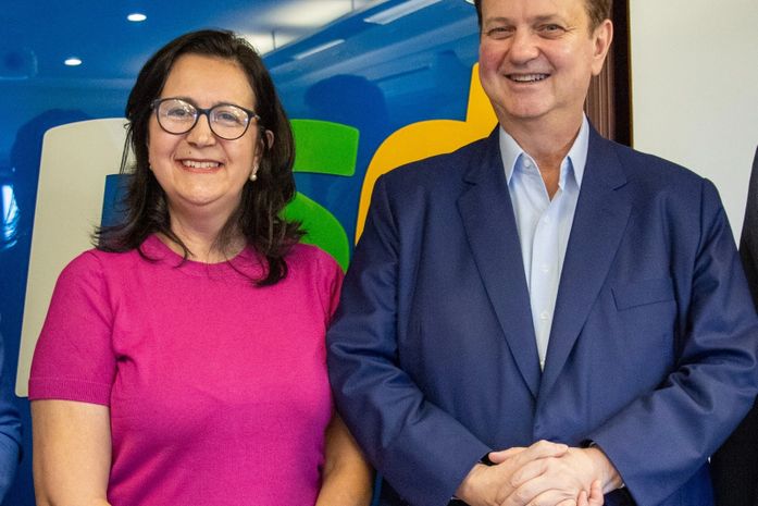 Pré-candidata Rosa Tenório é recebida por Gilberto Kassab em Brasília