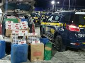 Mais de mil pacotes de cigarros contrabandeados são apreendidos pela PRF, na BR 104