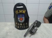 Arma foi apreendida com adolescente