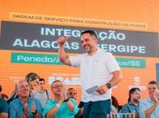 “Obra histórica para a região”, diz Paulo Dantas, ao participar da OS da ponte Penedo-Neópolis