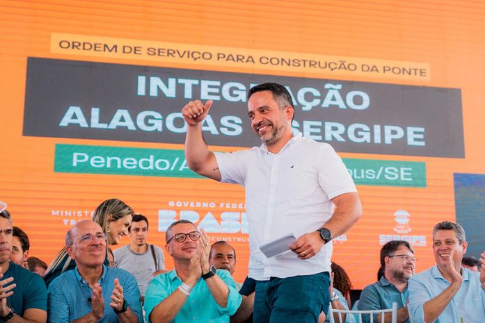 “Obra histórica para a região”, diz Paulo Dantas, ao participar da OS da ponte Penedo-Neópolis