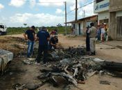 Equipe da Seripa realizou perícia no local da queda de helicóptero