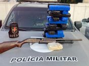 PM apreende mais de 16 kg de drogas e espingarda em Rio Largo