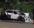 Acidente destrói carros e deixa cinco feridos na BR-316, em Palmeira dos Índios 