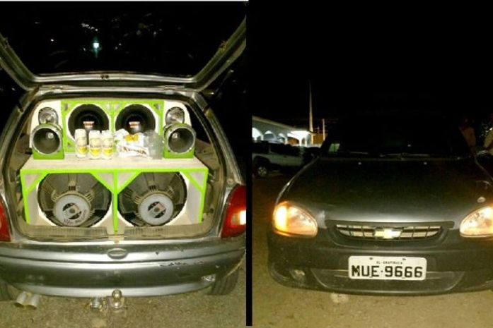 Polícia prende dupla por uso abusivo de som automotivo