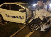 Táxi e micro-ônibus colidem na Avenida Assis Chateaubriand