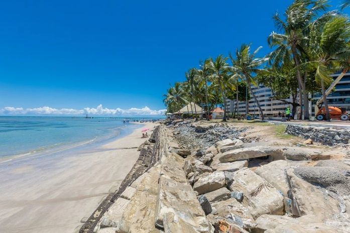 Trecho da orla de Ponta Verde