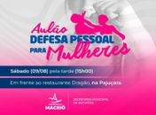 Esporte promove Aulão Experimental de Defesa Pessoal para Mulheres no sábado (9)