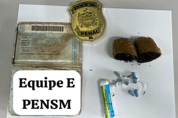 Policiais penais flagram droga e viagra com mulher que tentou entrar em presídio em Maceió