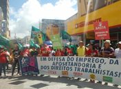 Dia do Basta: entidades sindicais alagoanas realizam mobilização no Centro de Maceió