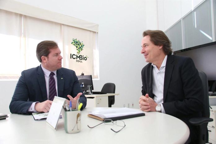 Ministro Marx Beltrão em reunião no Instituto Chico Mendes