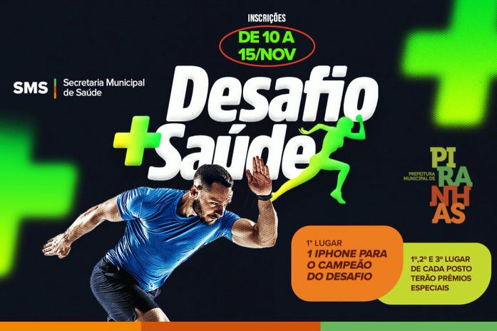 Saúde de Piranhas prepara “Desafio 30 dias”⠀