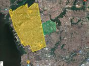 Mapa com os cinco pontos de apoio