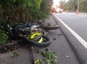 Motociclista foi socorrido para um hospital da região