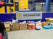 PRF apreende 4.000 produtos eletrônicos sem nota fiscal; carga vinha de Pernambuco e tinha como destino Maceió
