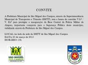 Base da Polícia Militar será inaugurada em São Miguel dos Campos