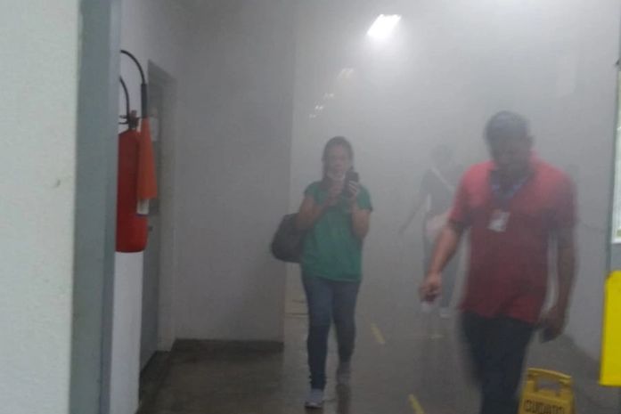 Princípio de incêndio atinge HGE após curto circuito causado pelas chuvas em Maceió