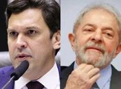 Durante o jantar, manifestantes condenavam o encontro de Lula com o MDB, afirmando que o partido "derrubou Dilma".