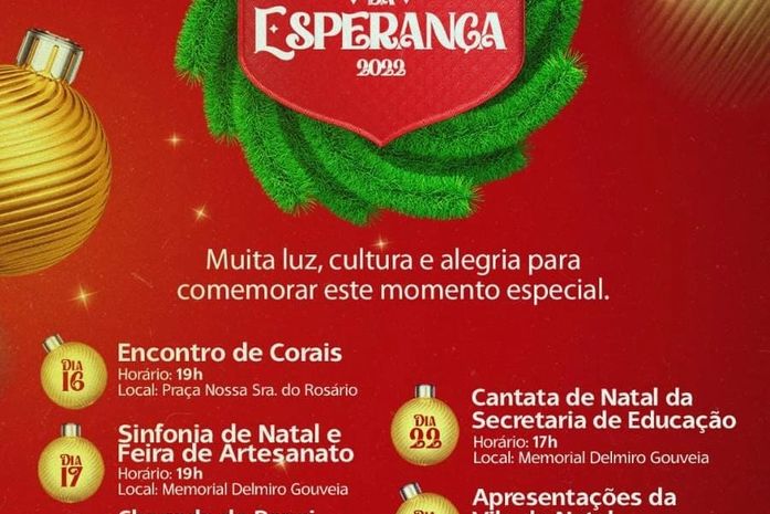 Prefeita Ziane Costa abre oficialmente o Natal da Esperança 2022 nesta sexta-feira (16)