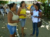 Agentes em trabalho educativo nas unidades antes da pandemia.