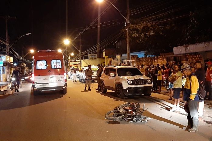 Durante ultrapassagem, condutor de moto é atingido por carro na AL 101 Norte 