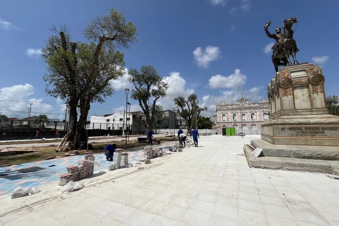 Revitalização da Praça Marechal Deodoro, em Maceió, entra na reta final