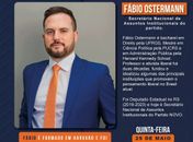 Partido NOVO promove encontro em Maceió com Fábio Ostermann nesta quinta-feira