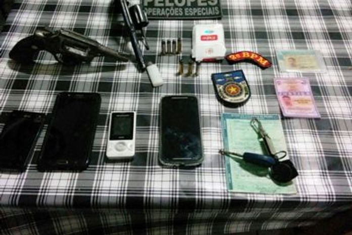 Material apreendido pelas guarnições do 2º BPM
