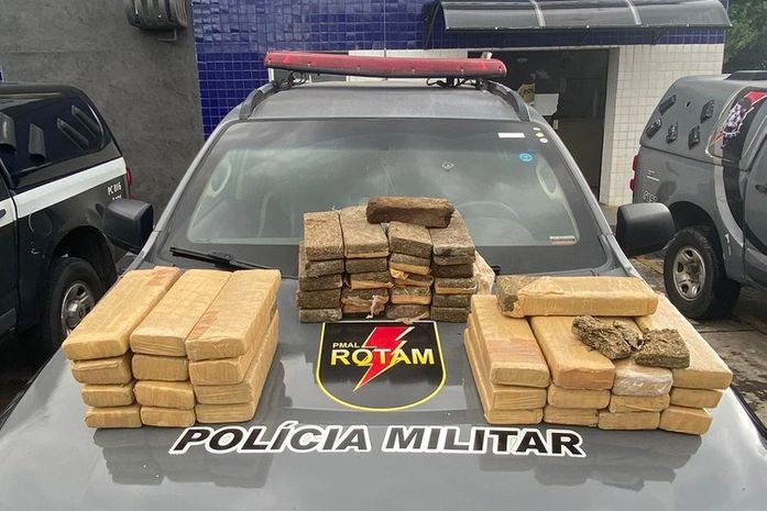 Tabletes apreendidos somam 37 kg de maconha