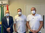 Deputado Galba Novaes participa da assinatura da ordem de serviço para construção de um CISP em Colônia Leopoldina