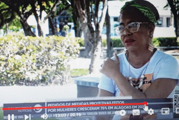 Janieri Souza, do Coletivo de Mulheres Pretas, Periféricas falou pra TV Ponta Verde sobre violência de gênero