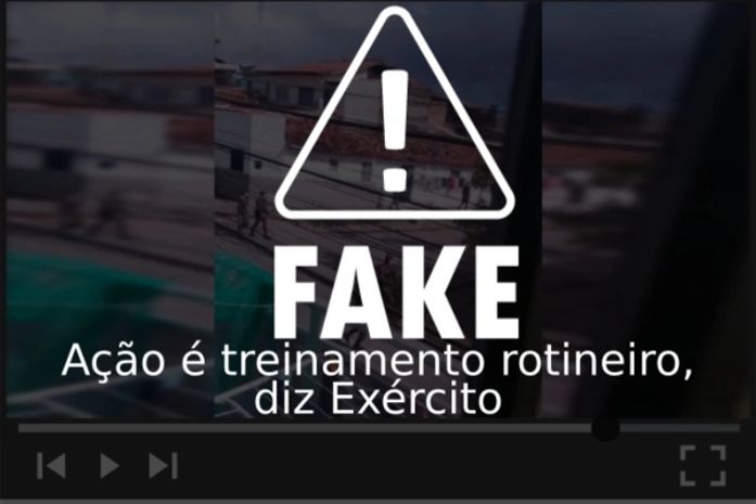 É fake informação sobre ação do Exército para evitar circulação nas ruas de Maceió