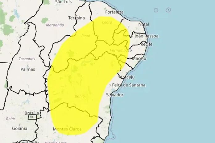 Inmet alerta para baixa umidade no Sertão de Alagoas até este sábado