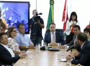 Galba Novaes durante solenidade