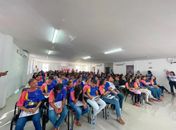 Duzentos estudantes de aulão preparatório para as provas do Saeb em Traipu