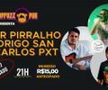 Rodrigo SAN, Vitor Pirralho e Dj Carlos PXT realizam show neste sábado