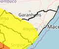 Inmet emite alerta de chuvas e ventos fortes para 57 cidades de AL
